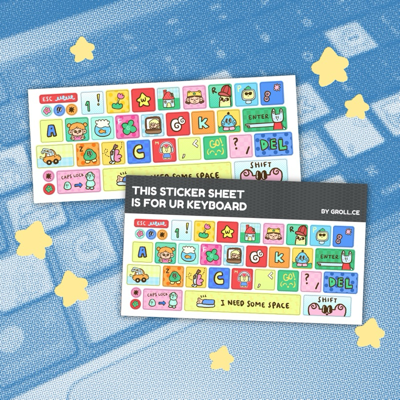 

Groll.cee - this sticker sheet is for ur keyboard