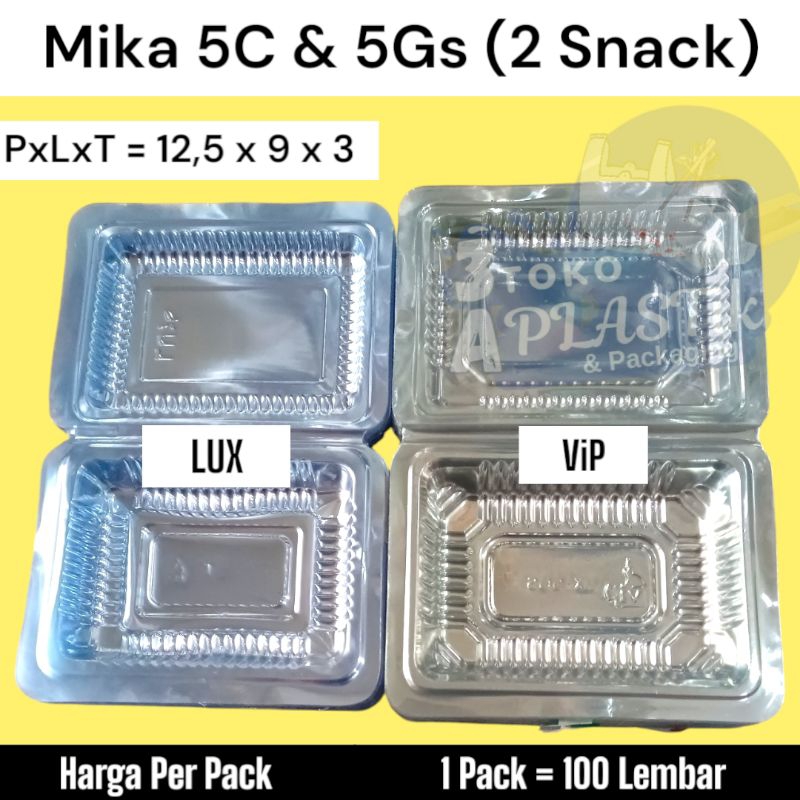 MIKA VIP 5GS / MIKA SNACK ISI 2 / MIKA MAKANAN / MIKA KUE (100 pcs)