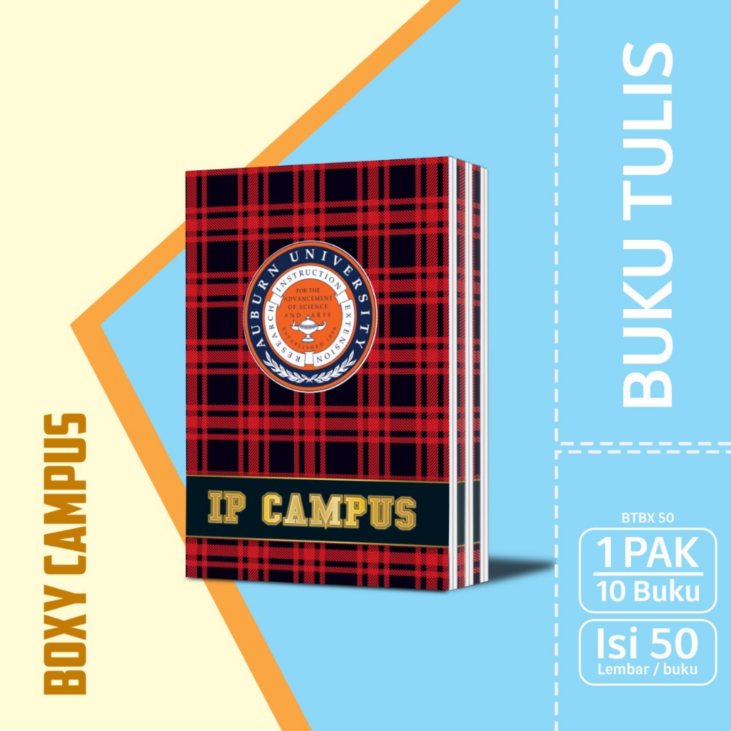 

BUKU TULIS BOXY 50 CAMPUS PIALA ATK ISI 10 PCS