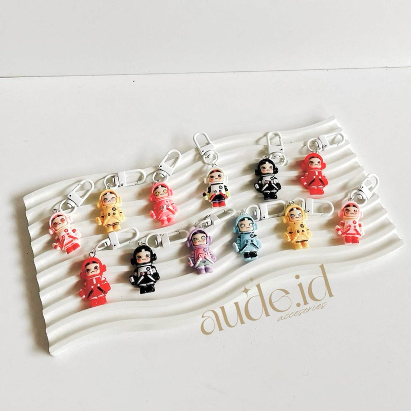 AUDE - Space Molly Mini Keychain | Gantungan Space Molly | Space Molly | Gantungan 1 Set Space Molly