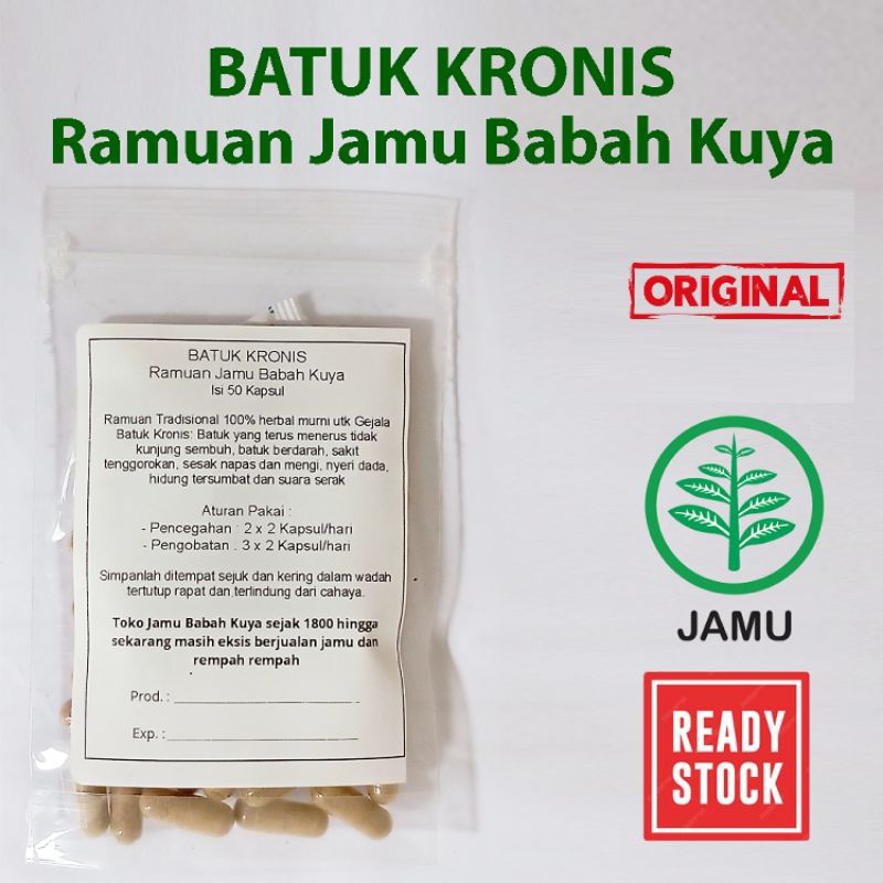 Batuk Kronis Ramuan Toko Jamu Babah Kuya
