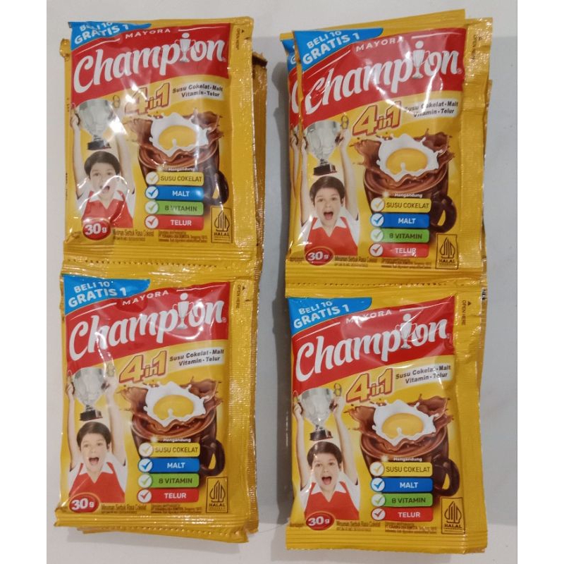 

Susu CHAMPION by ENERGEN isi 10+1 sachet, per renteng