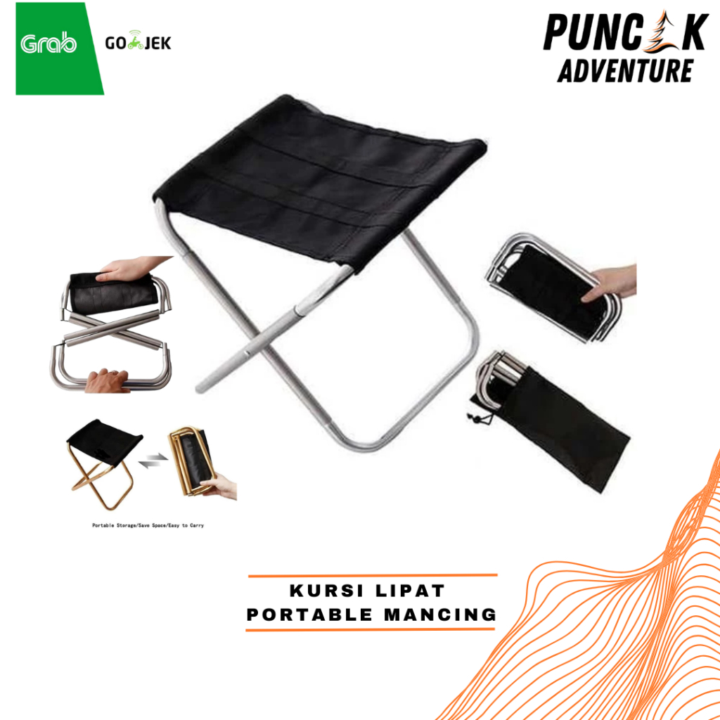 Kursi Lipat Portable Mancing Camping Outdoor - Kursi Lipat Mancing - Kursi Lipat Memancing