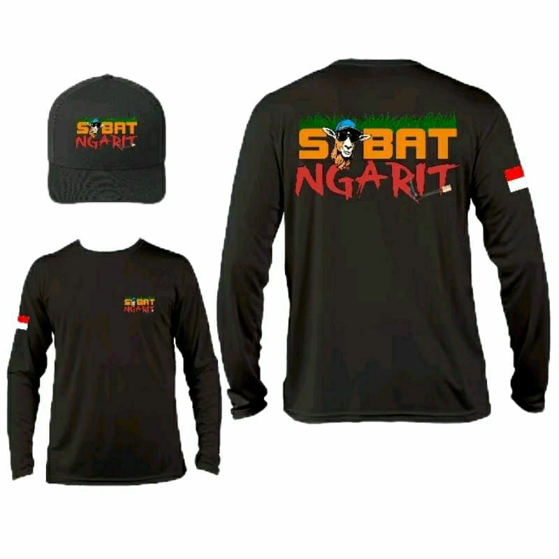 KAOS SOBAT NGARIT FREE TOPI // KAOS LENGAN PANJANG SOBAT NGARIT BONUS TOPI // KAOS SOBAT NGARIT BISA