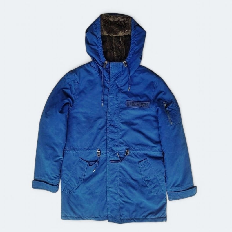 Navy Down Parka Winter Jacket - Jaket Tebal Bulang Pria Unisex - Second Preloved Branded