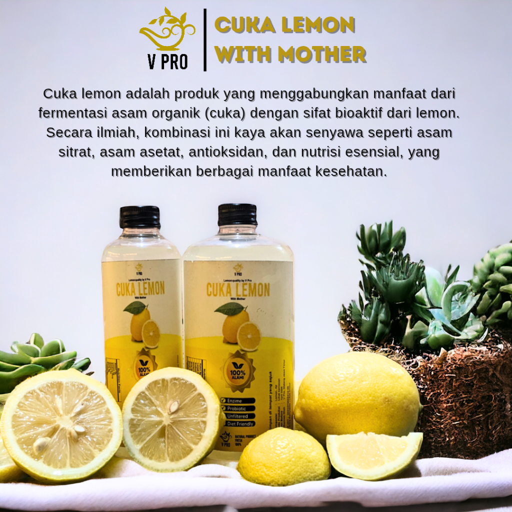 

Cuka Lemon Premium 1000 Ml V pro 100% Alami