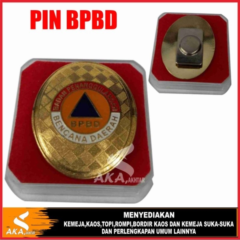 PIN BPBD BROS BPBD OVAL PIN BPBD BAHAN KUNINGAN PAKAI MAGNET
