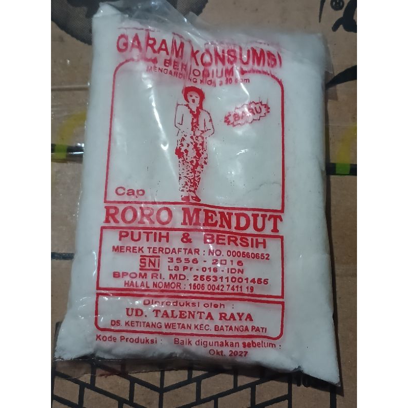 

GARAM HALUS/GARAM MEJA YODIUM RORO MENDUT 100 GRAM