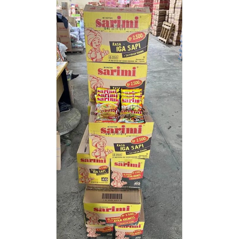 Softcookies_ Mie T 1 Dus Sarimi Kuah Iga Sapi 40Pcs Halal