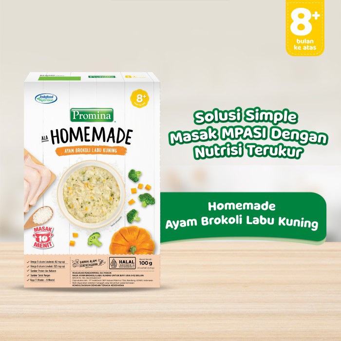 Promina Homemade Bubur Bayi 8+ - Bubur Instant