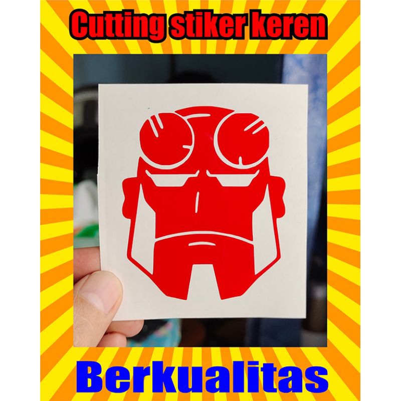 

stiker cutting hellboy 2 sticker keren murah