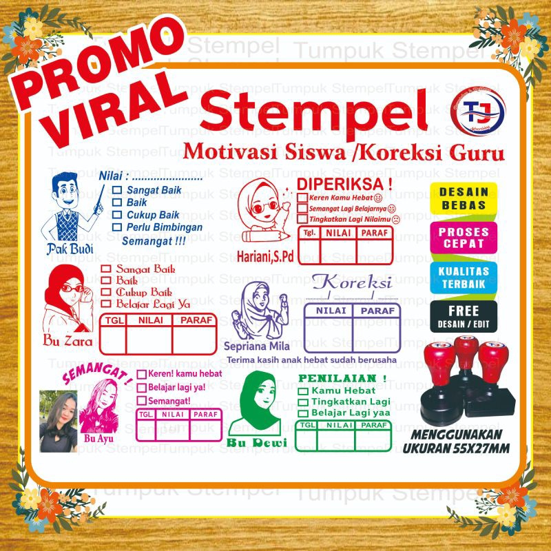

(Promo termurah) Stempel Guru Stempel cap Penilaian Guru stempel Flash otomatis stempel Nilai stempel siap pakai