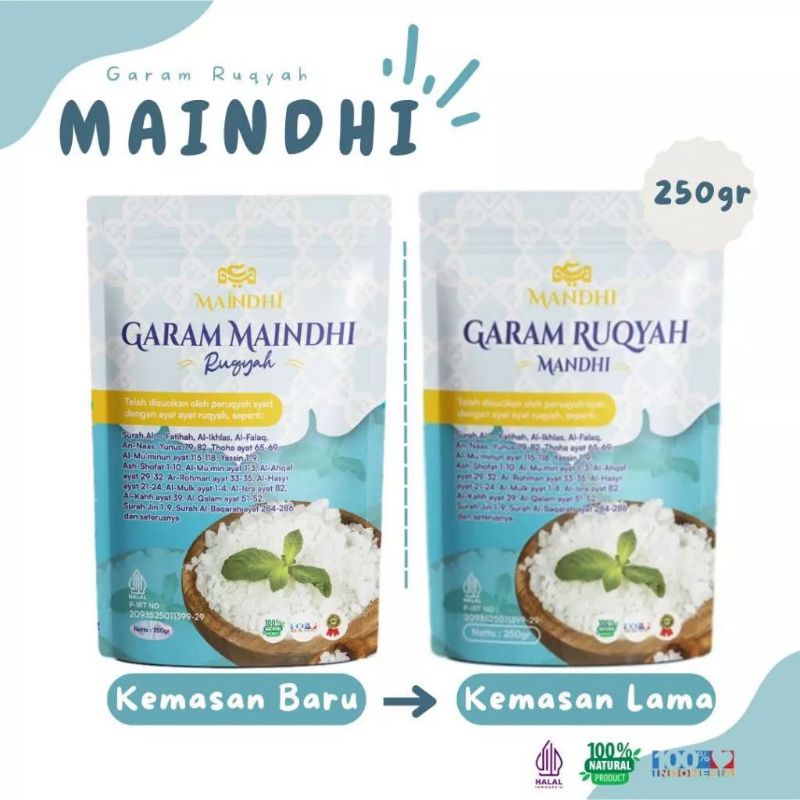 

Garam Ruqyah original Mandhi kemasan 250gram solusi terlilit hutang, pelancar rezeki Gratis tasbih dan emas