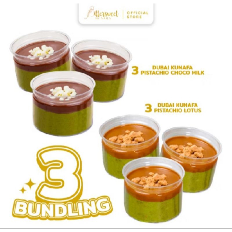 

Bittersweet By Najla - Paket Bundling 3 Dubai Kunafa Pistachio