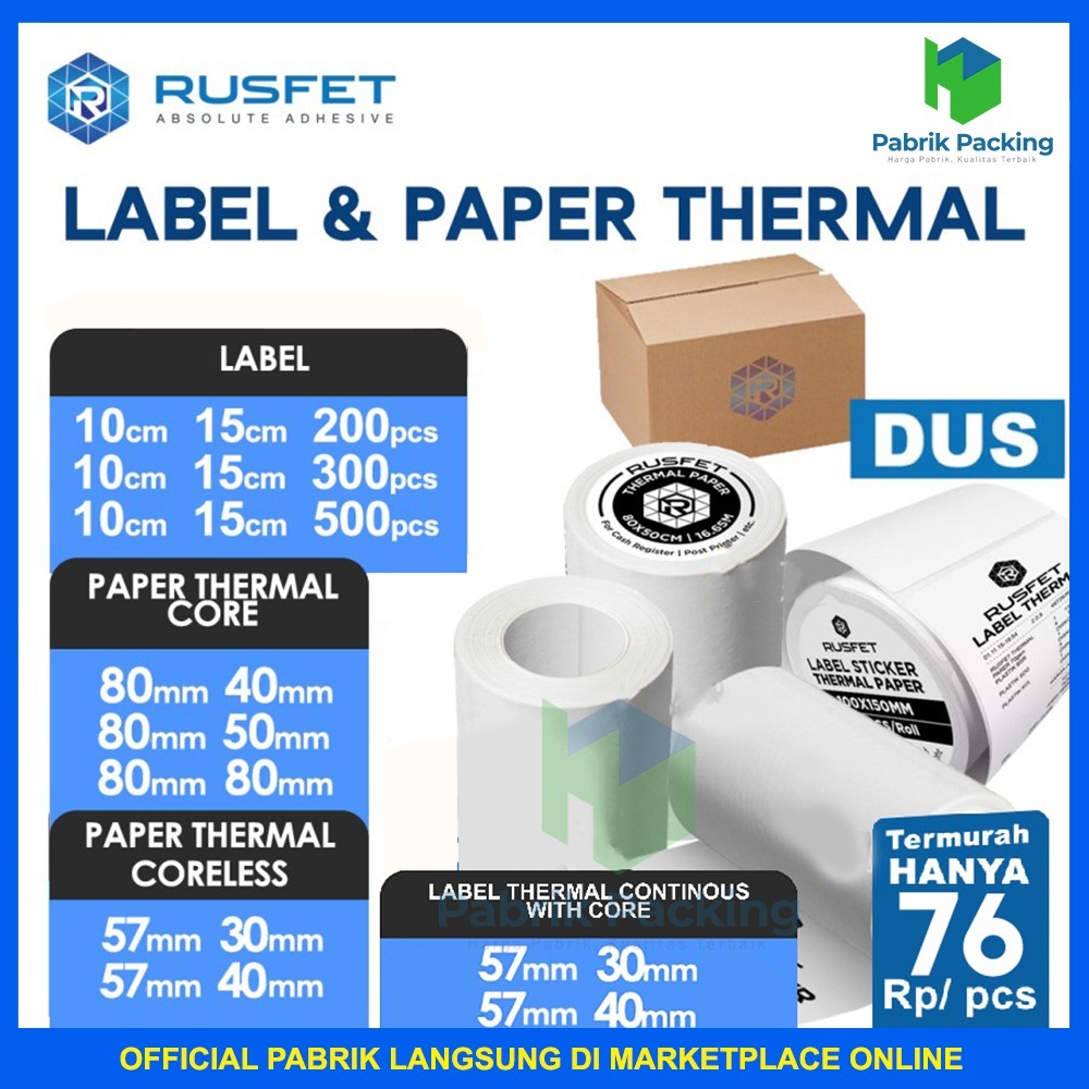 

Thermal Label A6 Stiker Barcode Thermal Stiker Thermal Label Thermal Resi RUSFET DUS