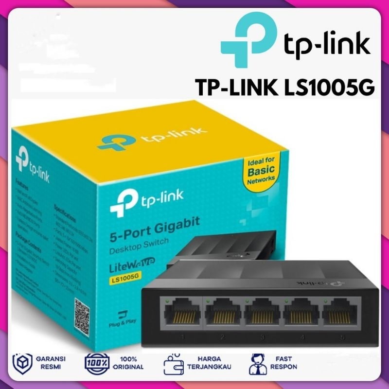 TP-LINK LS1005G 5-Port Gigabit Desktop Switch tplink TL-LS1005G