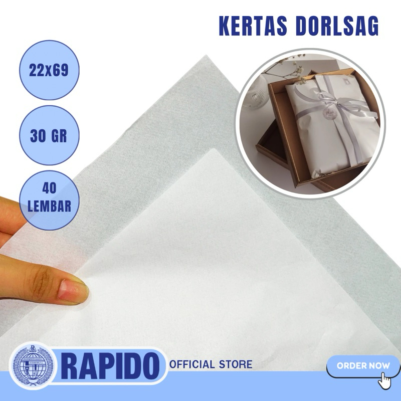 

[40 Lembar] 22 x 69 cm Kertas Bungkus Baju / Kertas Sepatu / Packing / Dorslag 30 Gr