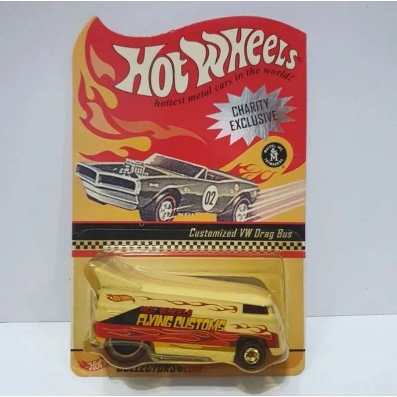 Hot Wheels Volkswagen VW Drag Bus Flying Custom White