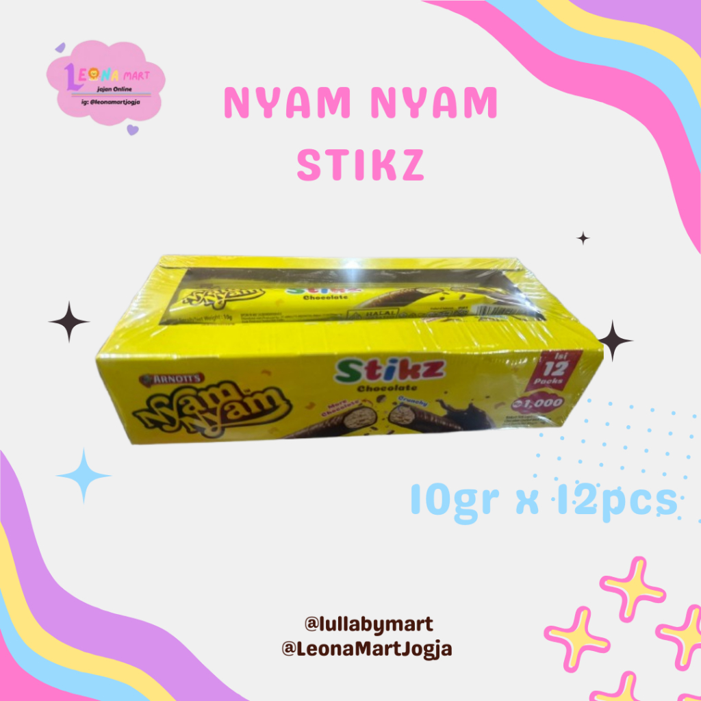 

Nyam nyam stikz chocolate isi 12pcs x 10gr