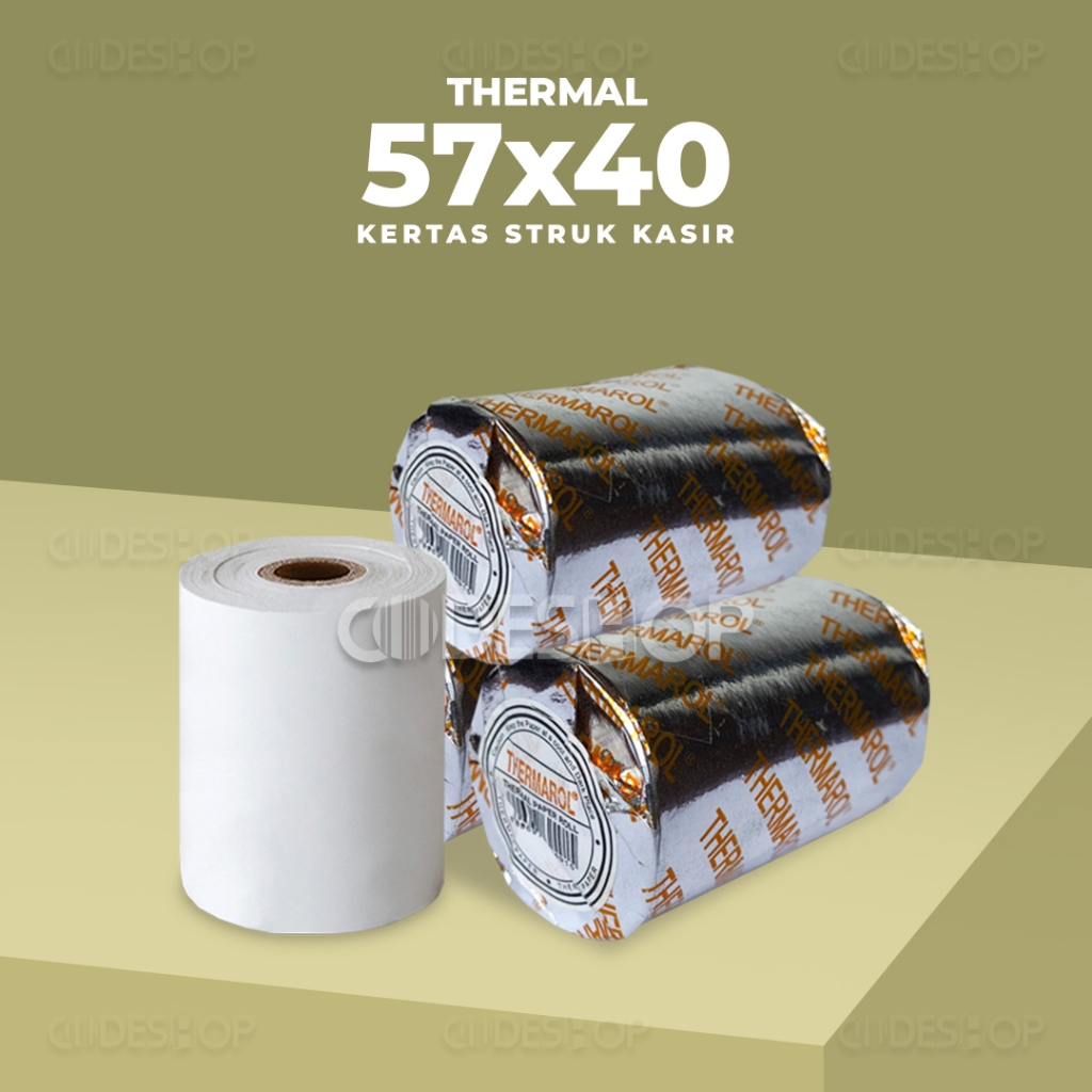 

Kertas Thermal Thermarol 57x30mm 57x30 Struk Nota Kasir 57 x 30 mm