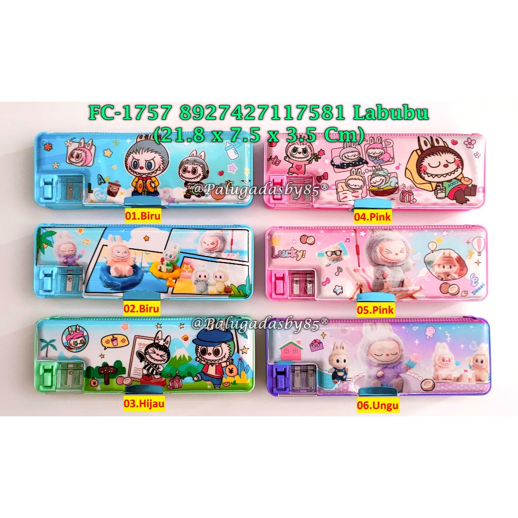

(1 Biji) Kotak Pensil Magnet Karakter 21.8*7.5*3.5 Cm / Tempat Pensil Magnet GXIMP FC-1757 Labubu