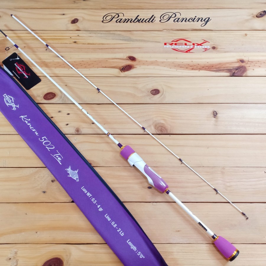 Joran Kancra Tor 502  (0.8-2 lb) Relix Nusantara 150cm - Joran Spinning Action Light