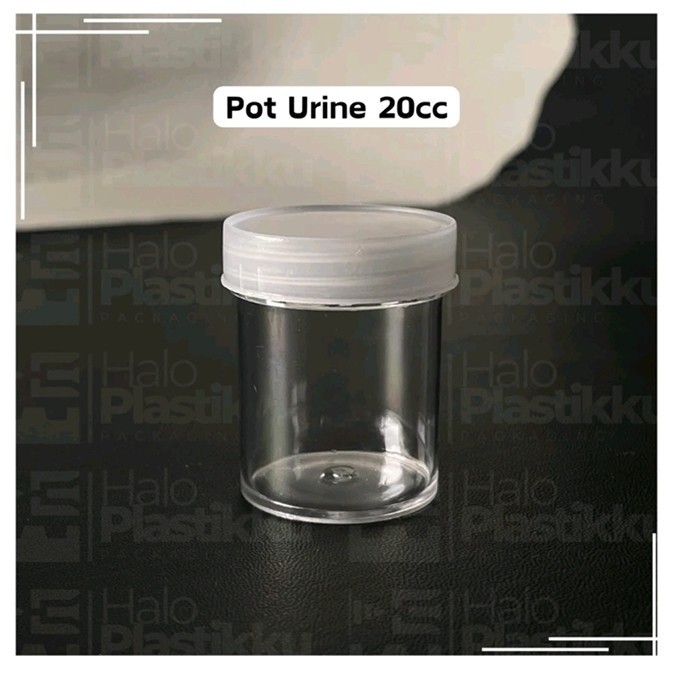 

Pot Plastik 20cc Tutup Putih, Pot Bening. Tutup Tebal Drat Putar, Pot Obat, Urine, atau Salep