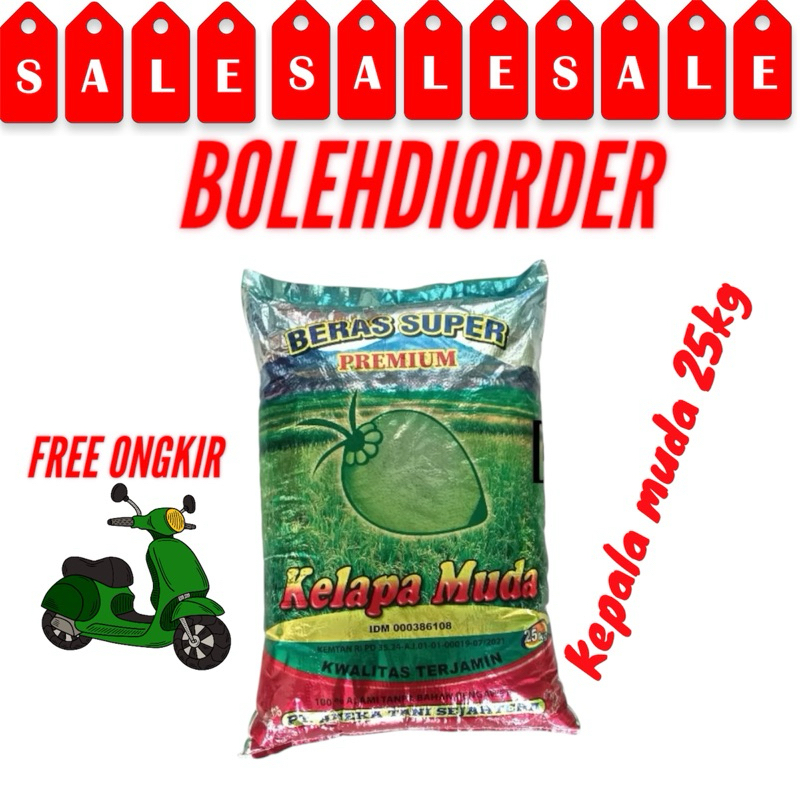 

Beras kelapa muda 25kg beras 25 kg premium super