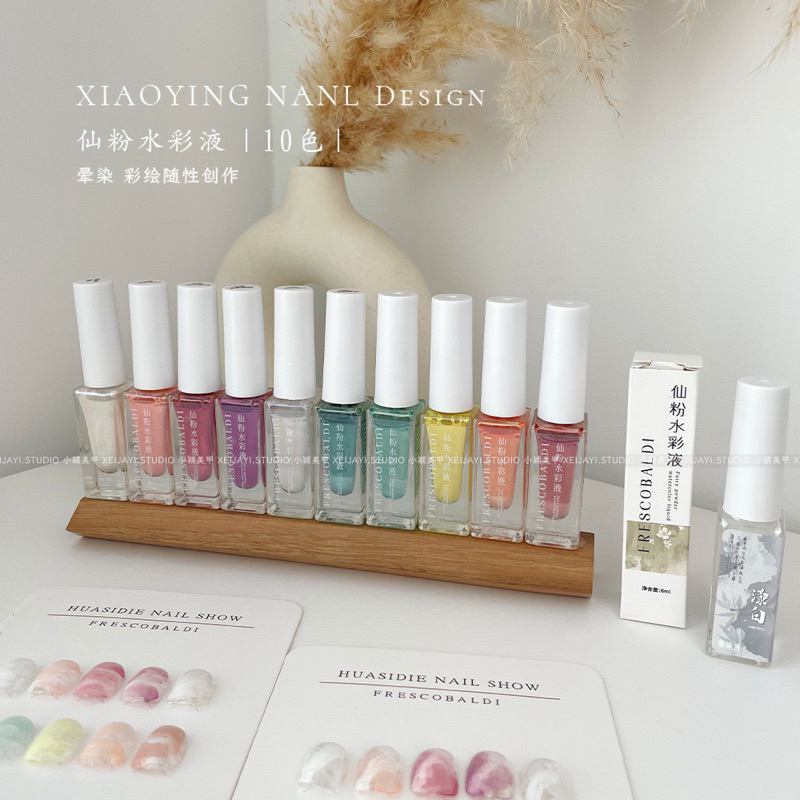 

PREORDER JEJENAILSUPPLY Watercolor Marble Ink Shimmer Colorful 10 Warna 6ml