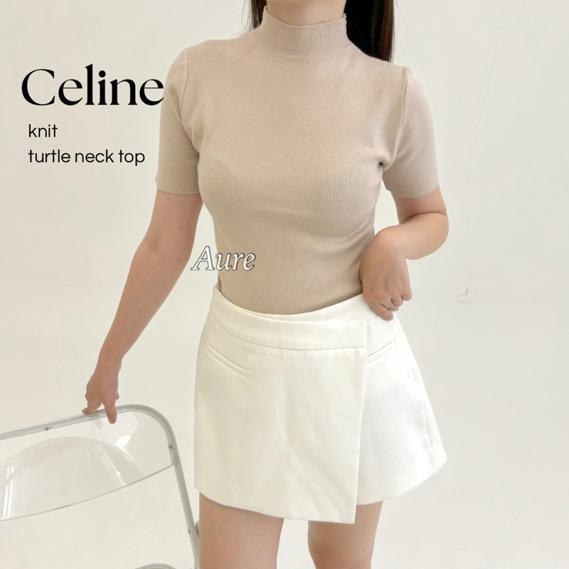 AURE -  Celine Knit Turtleneck || Inner Top || Basic Top || Turtleneck Top