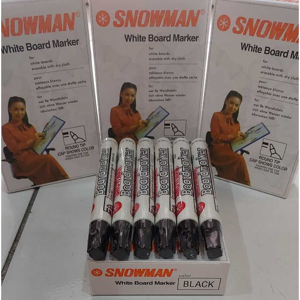 

Spidol Snowman Boardmarker/Papan Tulis BG-12 perBOX isi 12Pcs