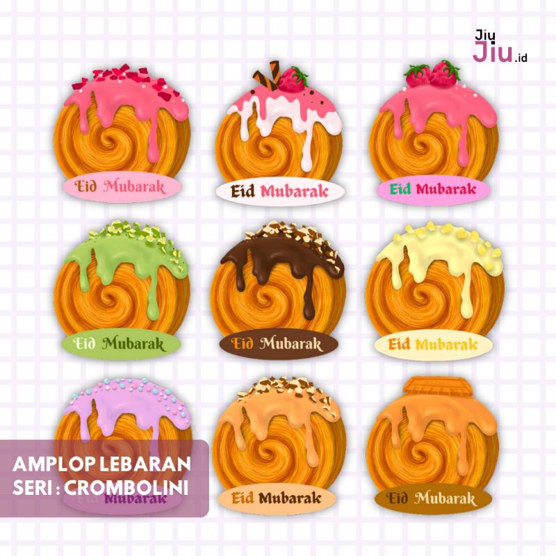 

JiuJiu. id | Amplop Lebaran Crombolini Dessert Cute Eid Mubarak 3D isi 6pc Angpau Idul Fitri 2025 Viral