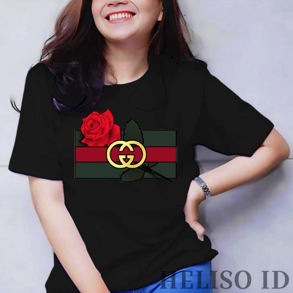 KAOS SANTAI IMPORT ANEKA BRAND BAHAN SEMI COMBED PREMIUM ORIGINAL GUCCI CHANEL
