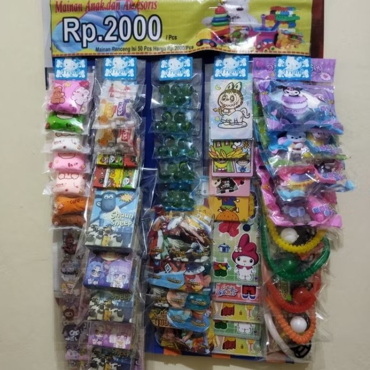 Mainan serba 2000 isi 50pcs random grosir mainan cantik