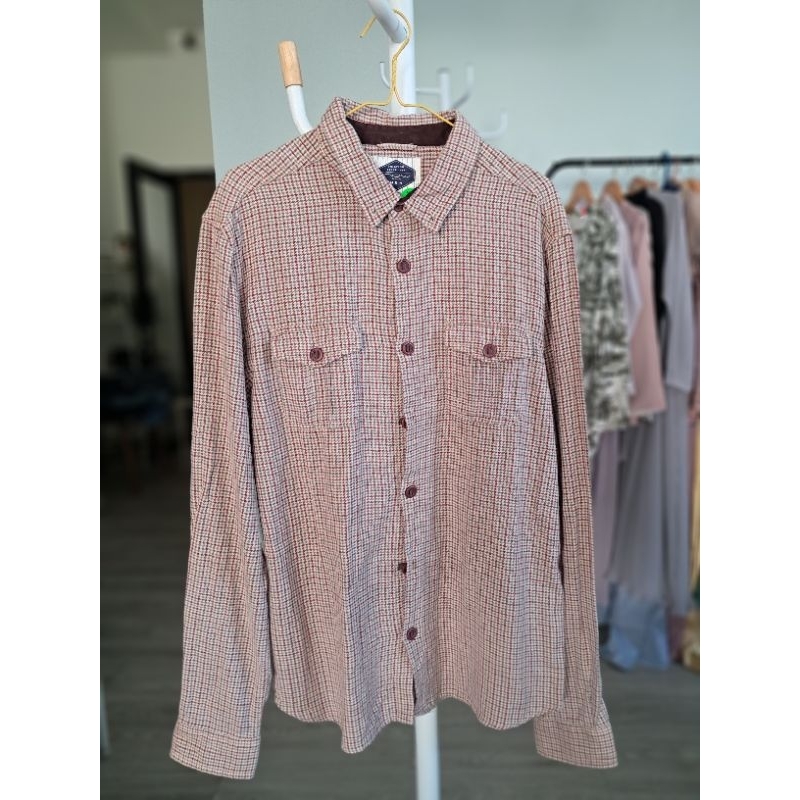 Kemeja Kotak-Kotak Lengan Panjang dewasa pria