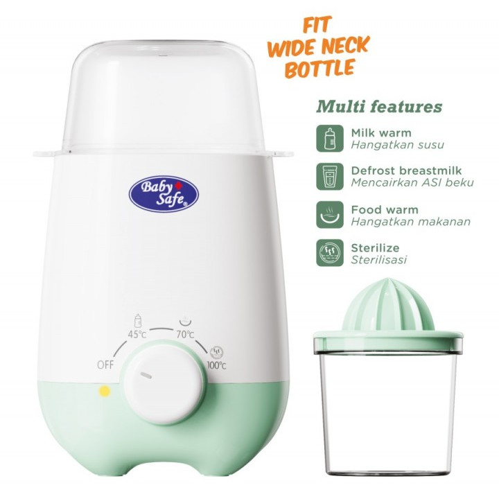 Baby Safe LBW02 BabySafe - Alat Steril Botol Susu 4in1 | Alat Steril dan Penghangat Makanan | Alat S
