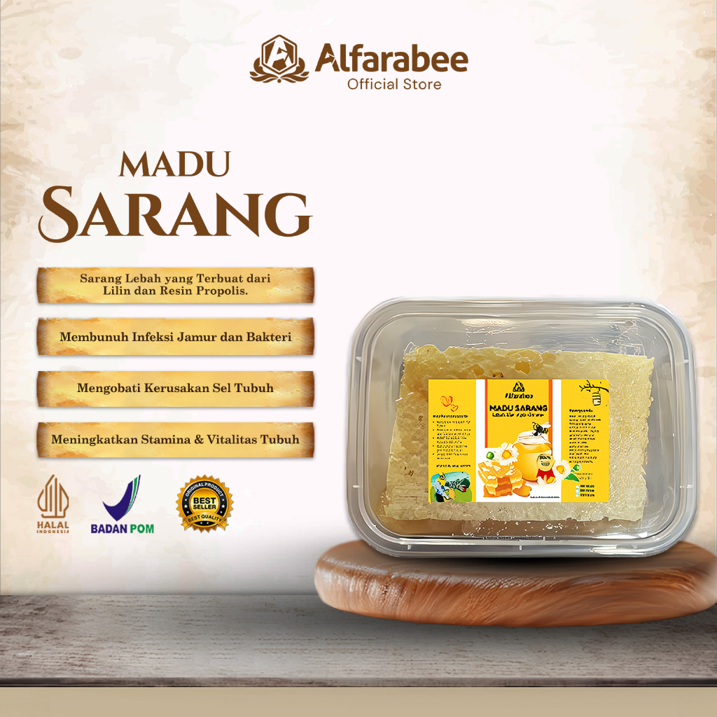 

Alfarabee - Madu Sarang Asli Alami Tanpa Campuran 100% Original Untuk Kesehatan Bersertifikasi BPOM