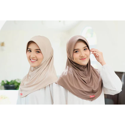 Hijab Sporty PET BESAR/ Hijab Instant / Hijab Sport PET TEBAL Olah Raga Spandek Bergo Polos