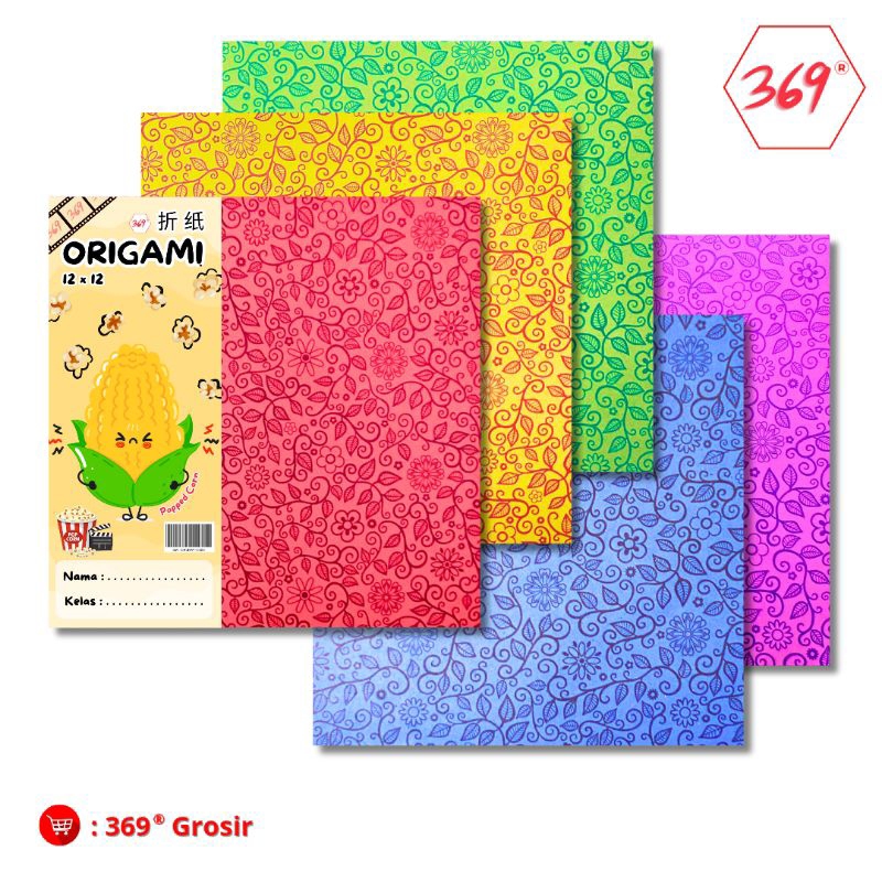 

369 - Origami / Kertas Lipat Motif BATIK BISA PILIH WARNA 12 x 12
