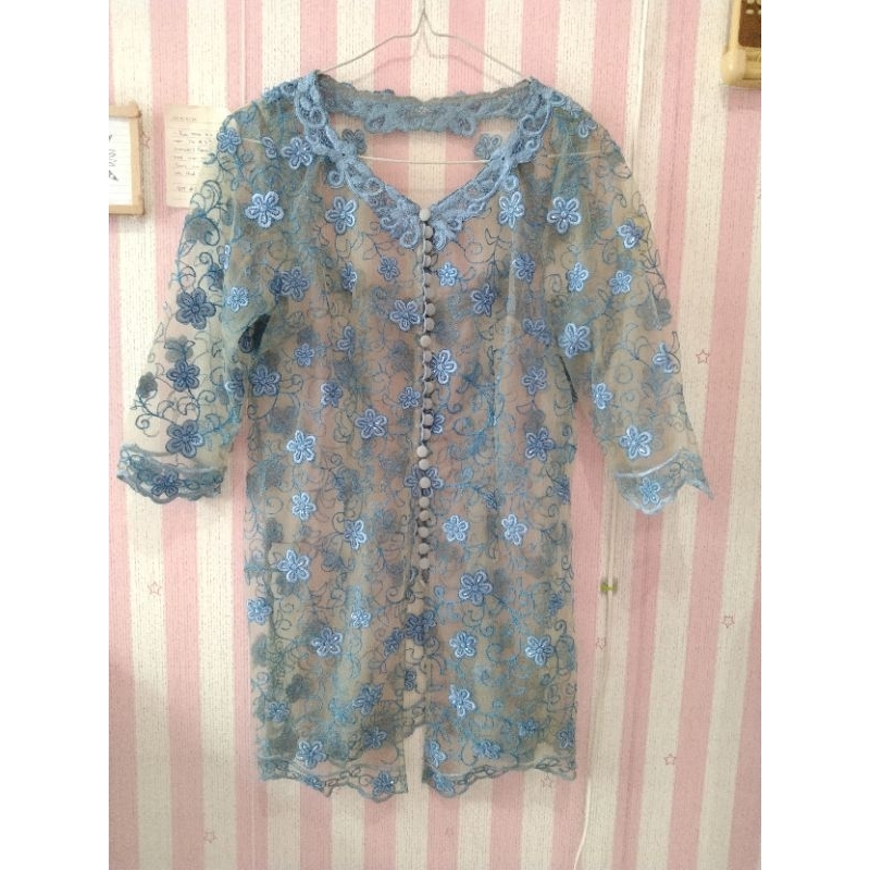 kebaya payet biru preloved