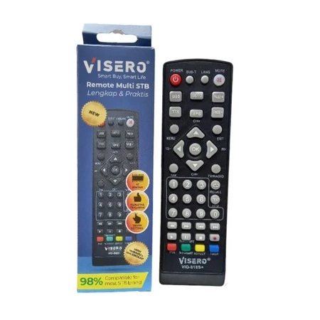 REMOTE MULTI SET TOP BOX Remot STB DVB T2 Terlengkap VISERO VIO-818S+