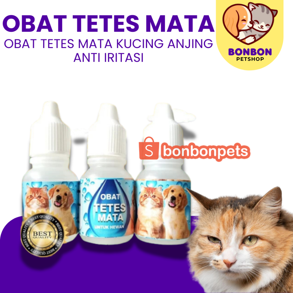 Obat Tetes Mata Kucing Kitten Kelinci Anjing Anti Iritasi Kucing Obat Belekan Obat Mata Belekan