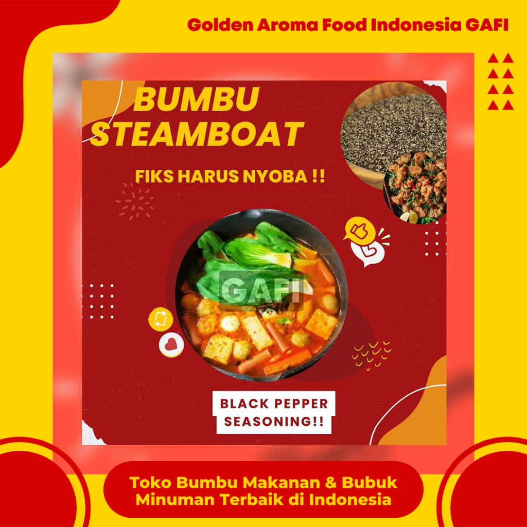 

BUMBU Bubuk SUKI INSTAN Black Pepper Seasoning 1 Kg Steamboat Shabu Hotpot Bumbu Instant Tomyum Suki Steamboat Ramen Bakso Miso Bubuk Steamboot Sukiyaki Grill Bakar