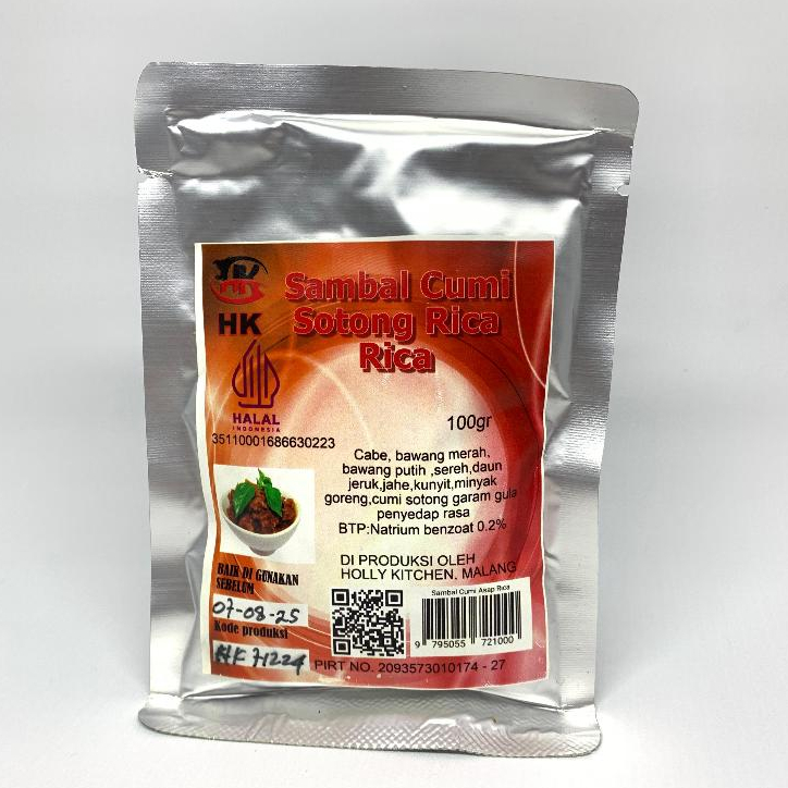 

Holly Kitchen Sambal Cumi Sotong Rica Rica 100 Gr