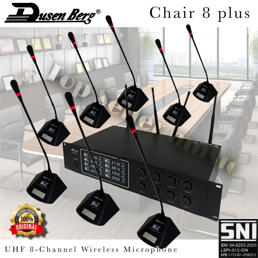 MIC WIRELESS CONFERENCE DUSENBERG CHAIR 8 ORIGINAL 8 MIC WIRELESS MEJA
