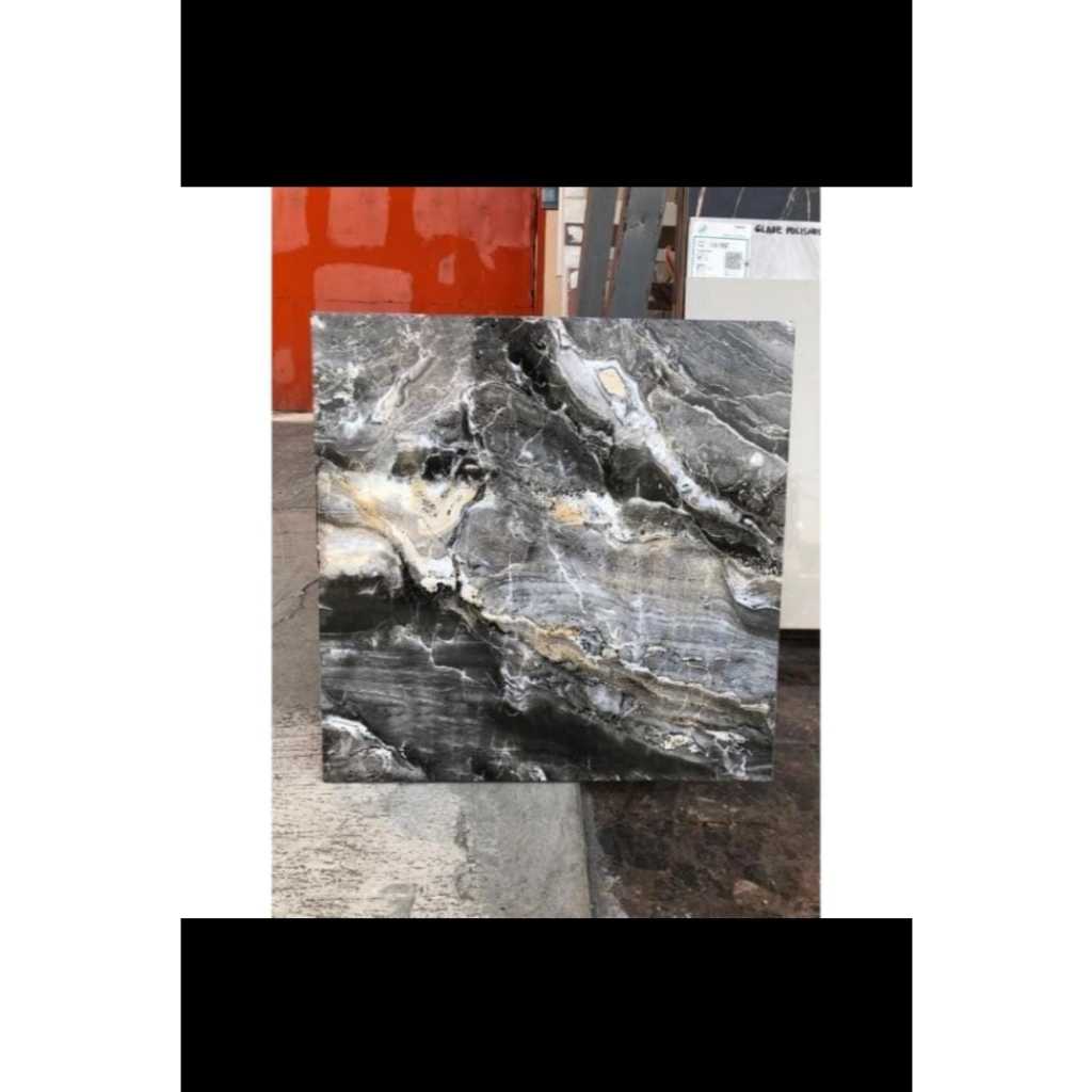 KERAMIK LANTAI ABU MOTIF MARMER GLOSY MINIMALIS | UNO EXCALIBUR GREY 50X50
