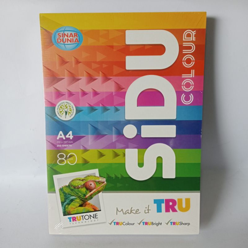 

Kertas HVS 10 Warna ukuran A4 Merek SIDU