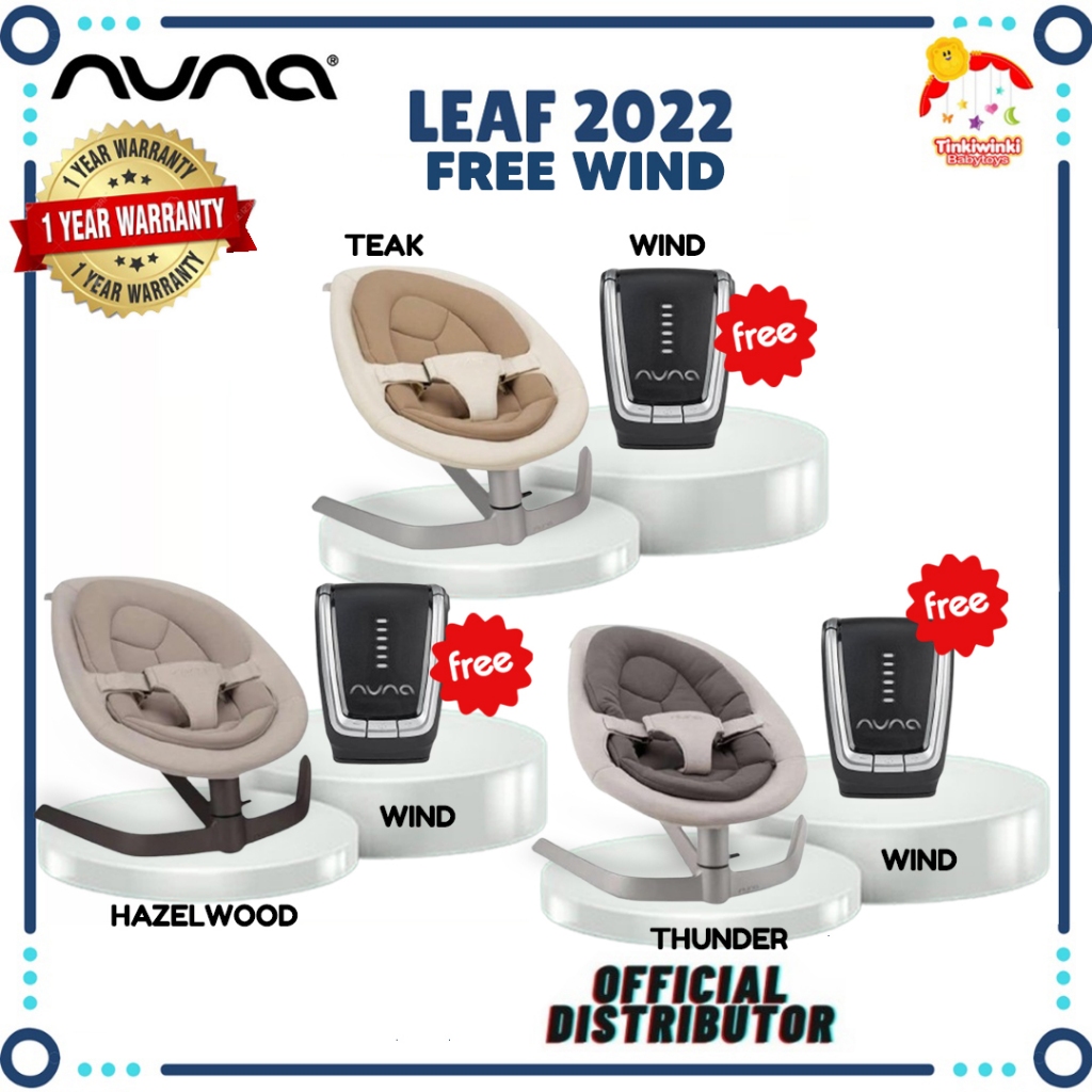 Nuna Leaf 2022 FREE Wind -Nuna LEAF FREE WIND Baby Bouncer and Swing With New Padding Ayunan Anak Ba