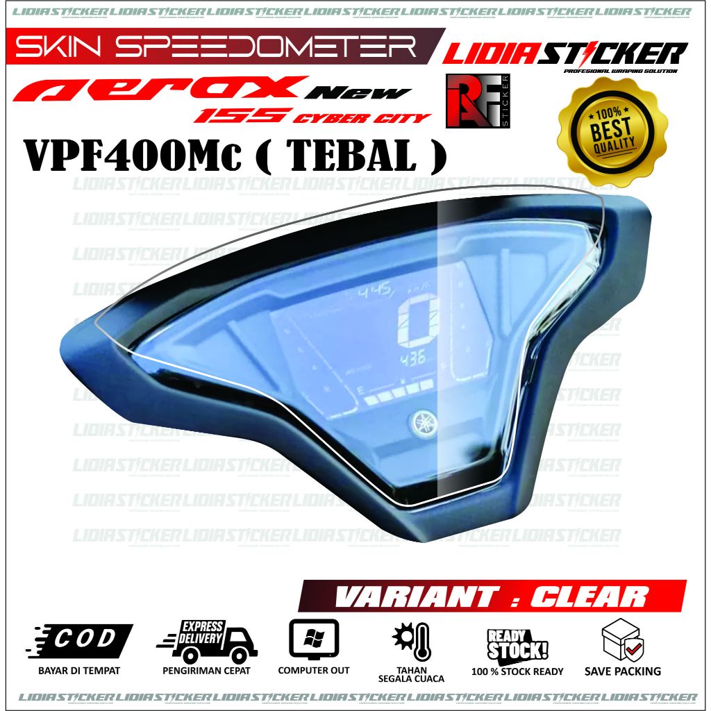 SKIN ANTI GORES SPEEDOMETER AEROX NEW VPF400MC PREMIUM TEBAL