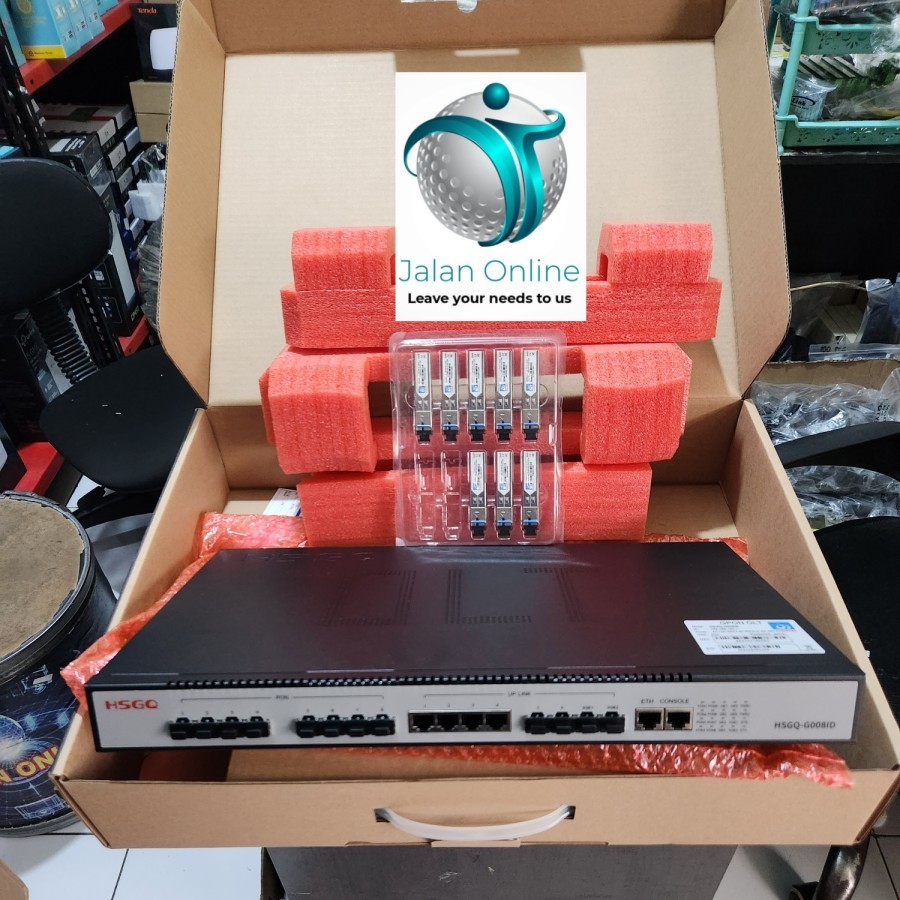 OLT HGSQ 8 PON Gpon G008ID Uplink 10G | HSGQ G008ID GOO 8ID - tanpa SFP